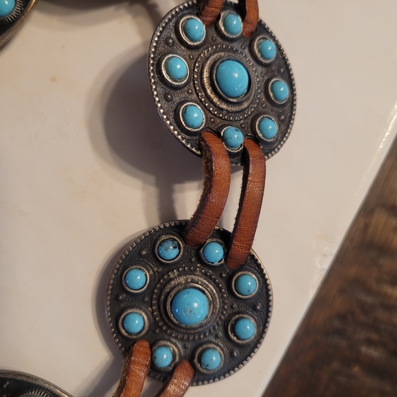 Blue and Brown Turquoise Stone Bracelet - Picture 5 of 14